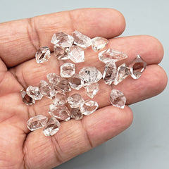Herkimer Diamond Freeform | Natural Quartz Crystal for Jewelry Making - 26 Pieces