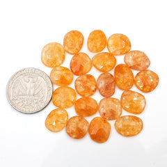 Golden Glow Yellow Aventurine Cabochons | Freeform Radiance Gems For Jewelry Making - 20 Piece