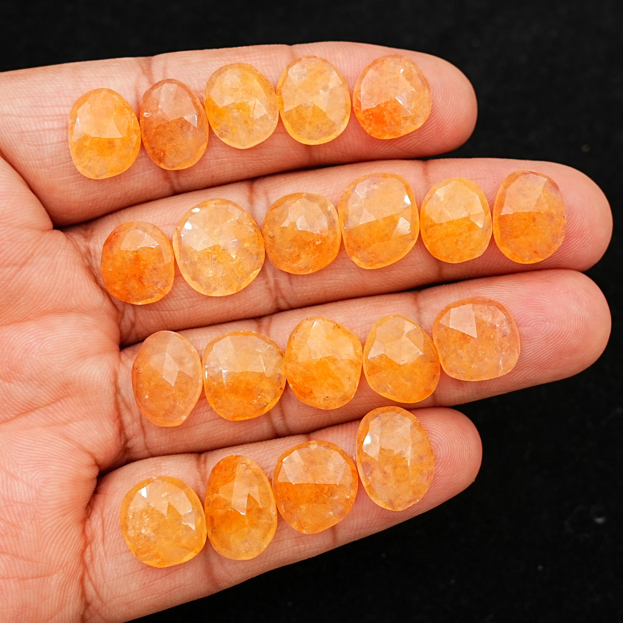 Golden Glow Yellow Aventurine Cabochons | Freeform Radiance Gems For Jewelry Making - 20 Piece