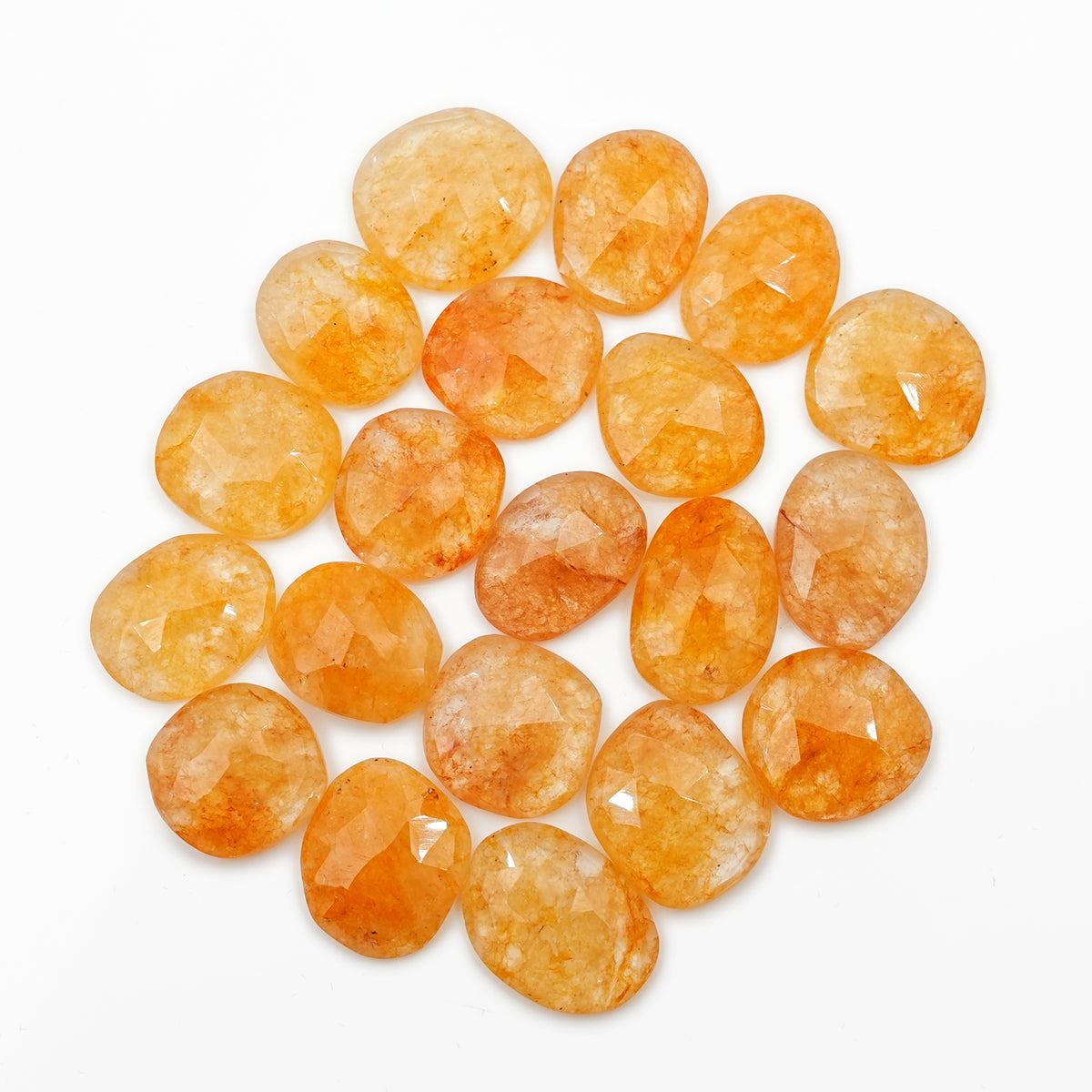 Golden Glow Yellow Aventurine Cabochons | Freeform Radiance Gems For Jewelry Making - 20 Piece