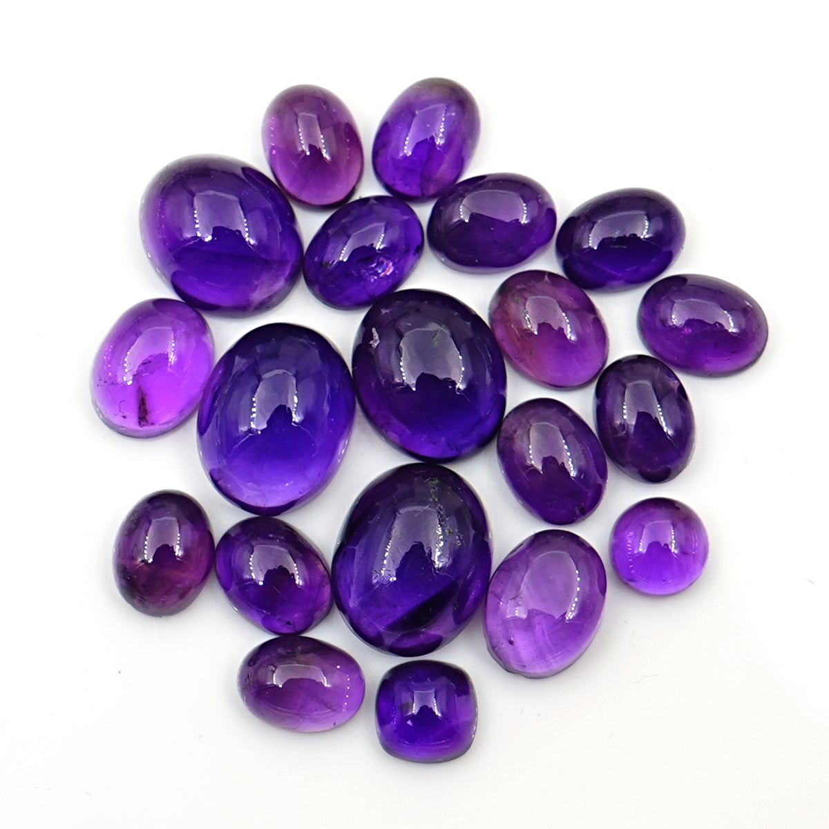 Amethyst Smooth Freeform Cabochons | Natural Purple Gemstones for Jewelry Making - 20 Pieces