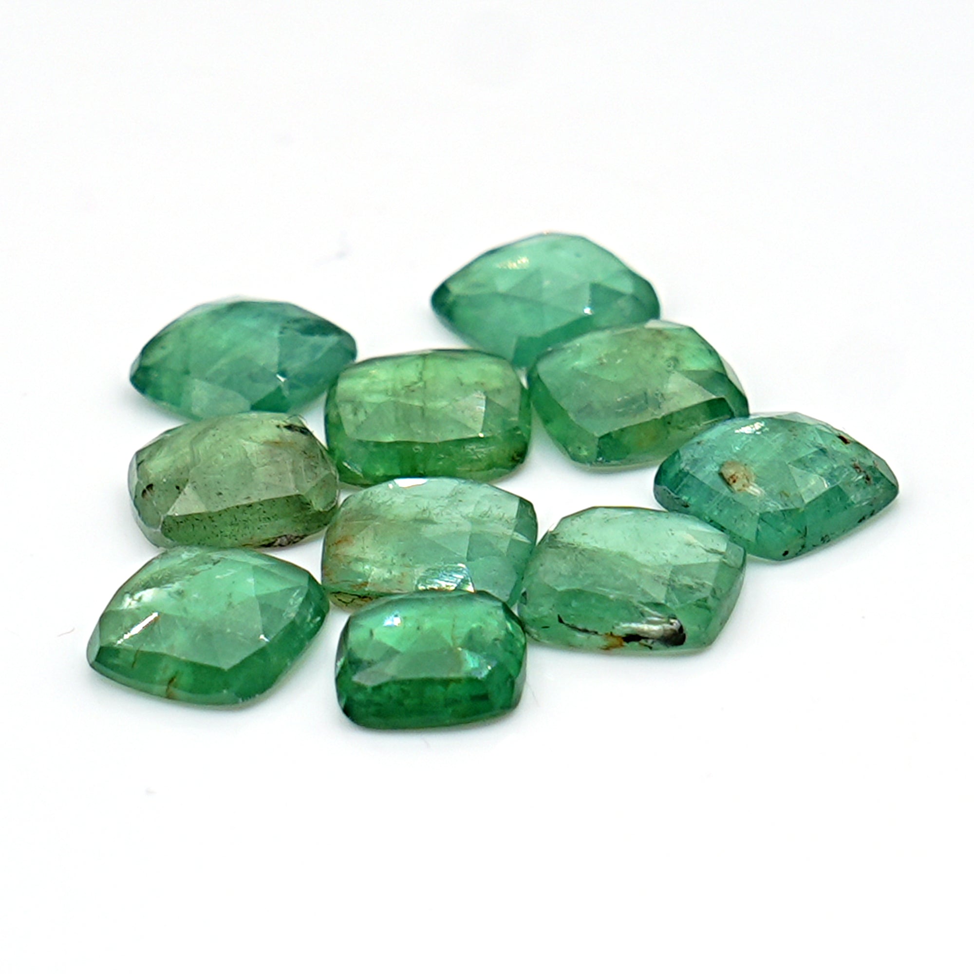 Natural rose cut cushion green kyanite gemstone, perfect for sepetember births.