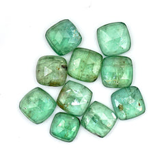 Natural rose cut cushion green kyanite gemstone, perfect for sepetember births.