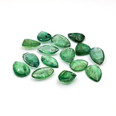 Green Kyanite Rosecut Stones| Natural Faceted Gemstones for Artisan Jewelry - 15 Pieces