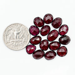 Rhodolite Garnet Rosecut | Deep Pink Freeform Gemstones For Jewelry Making