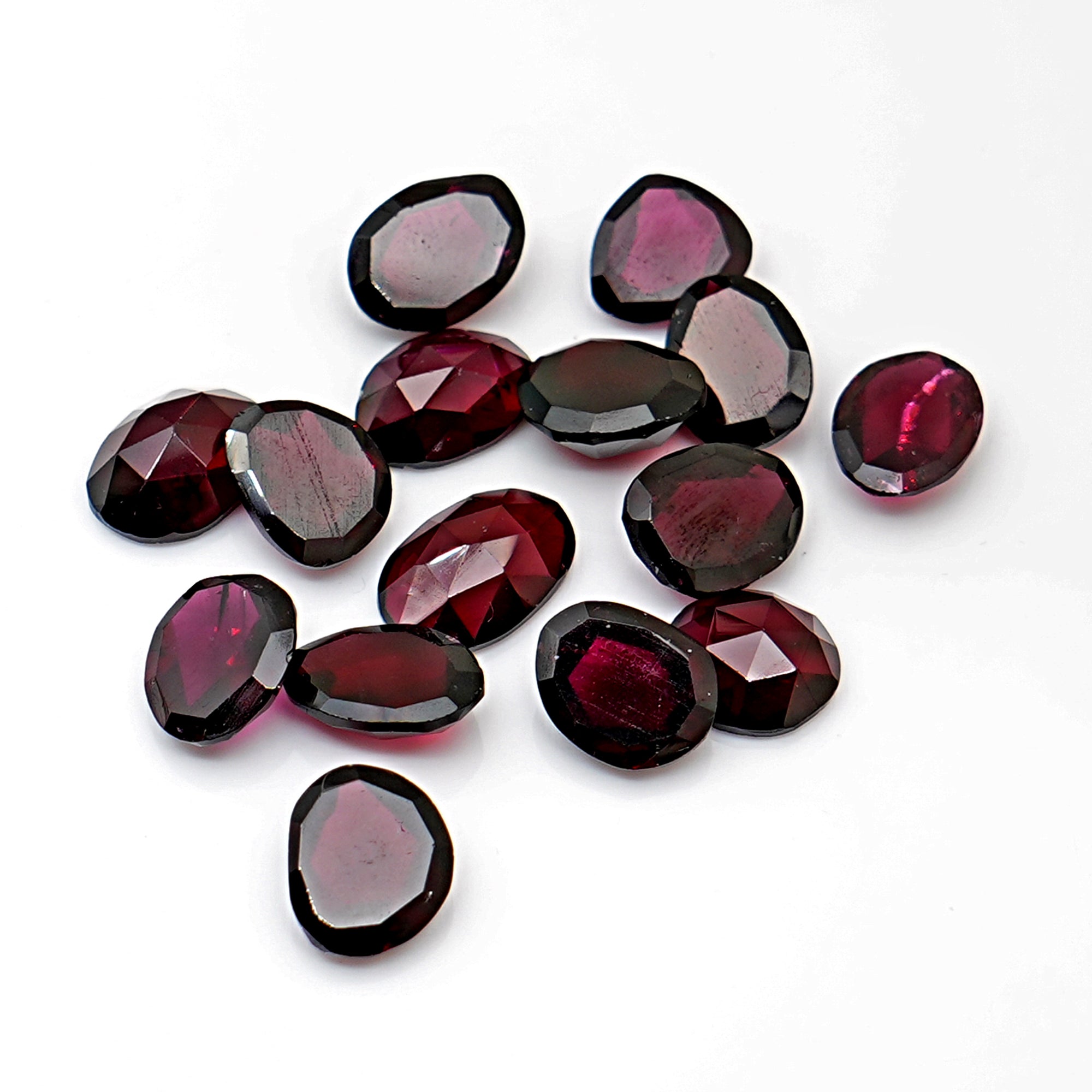 Rhodolite Garnet Rosecut | Deep Pink Freeform Gemstones For Jewelry Making