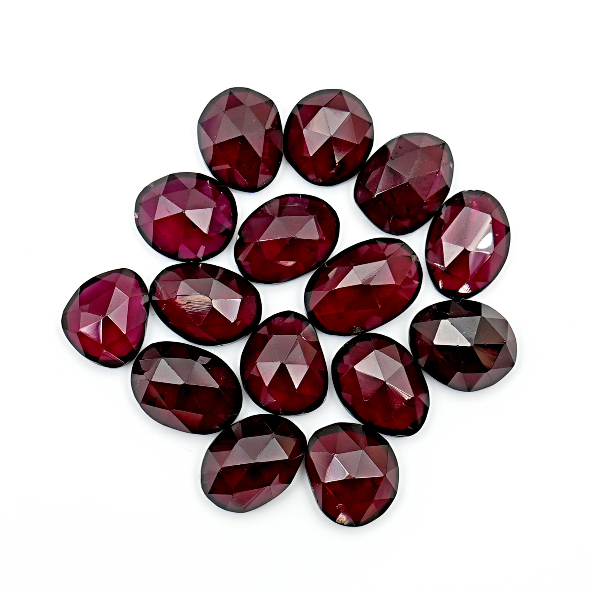 Rhodolite Garnet Rosecut | Deep Pink Freeform Gemstones For Jewelry Making