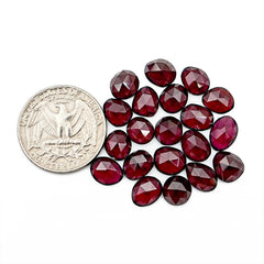 Rhodolite Garnet Rose Cut Gemstones | Freeform Pomegranate Hues for Custom Jewelry