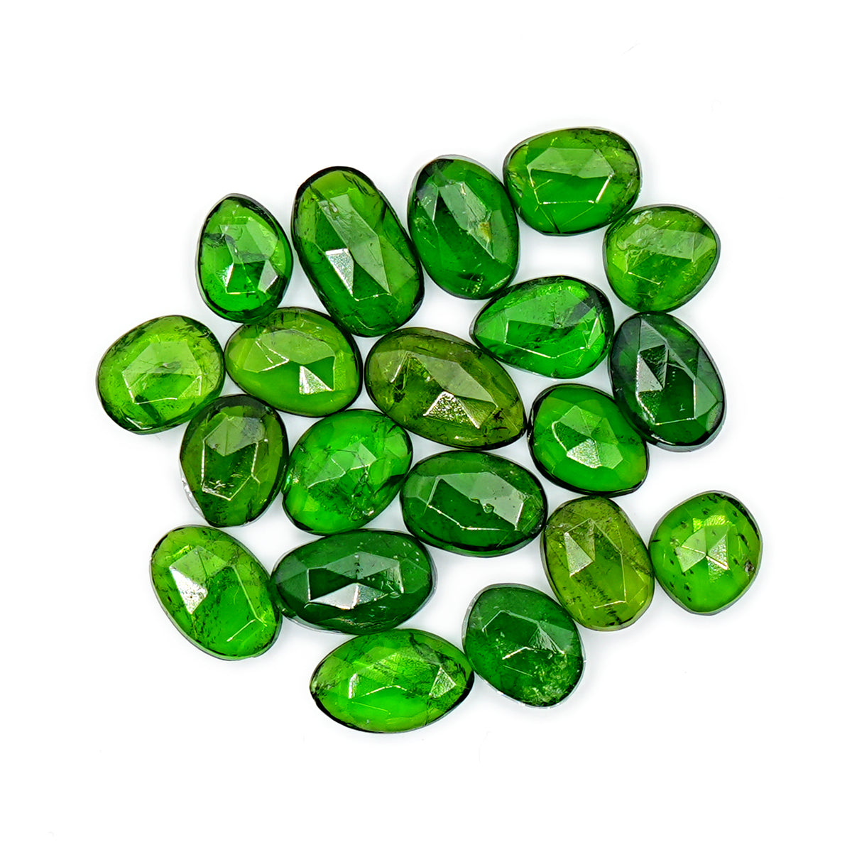 Freeform Shape Natural Chrome Tourmaline | Rose Cut Gemstones For Jewelry Making - 20 Pieces