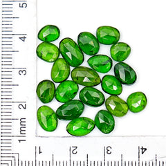Freeform Shape Natural Chrome Tourmaline | Rose Cut Gemstones For Jewelry Making - 20 Pieces