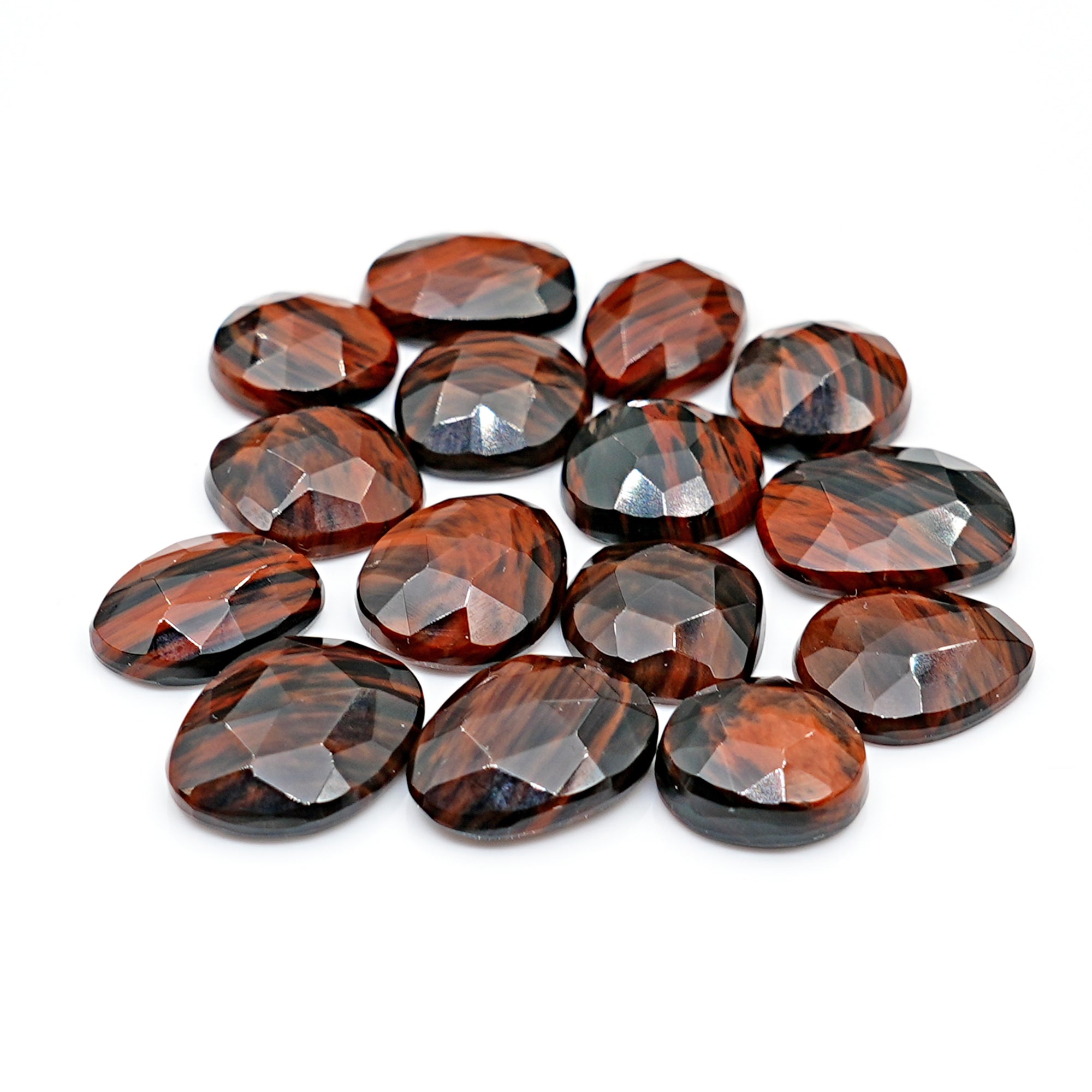 Mahogany Obsidian Rosecut Freeform Gemstone | Faceted Crystal for Jewelry Making
