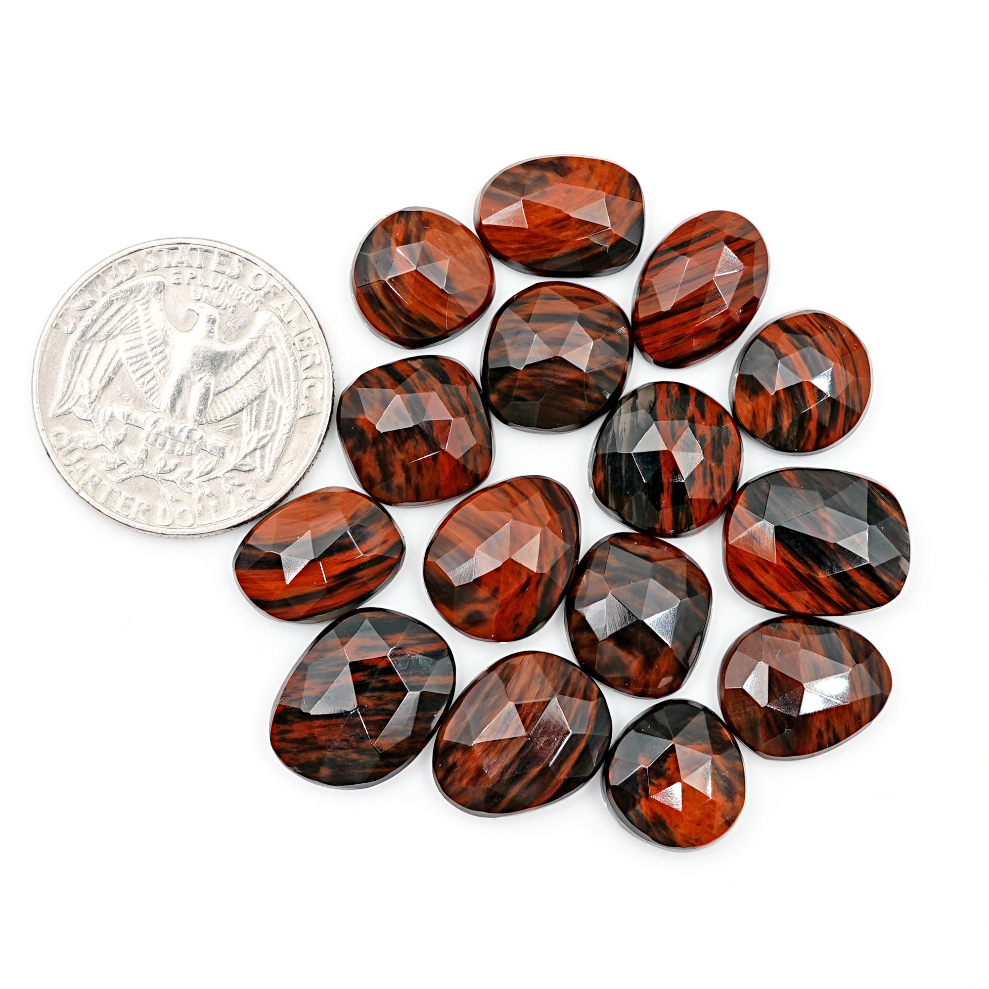Mahogany Obsidian Rosecut Freeform Gemstone | Faceted Crystal for Jewelry Making