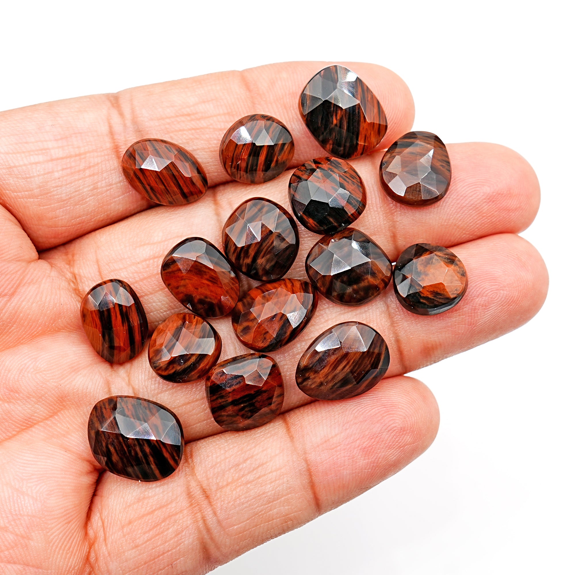 Mahogany Obsidian Rosecut Freeform Gemstone | Faceted Crystal for Jewelry Making