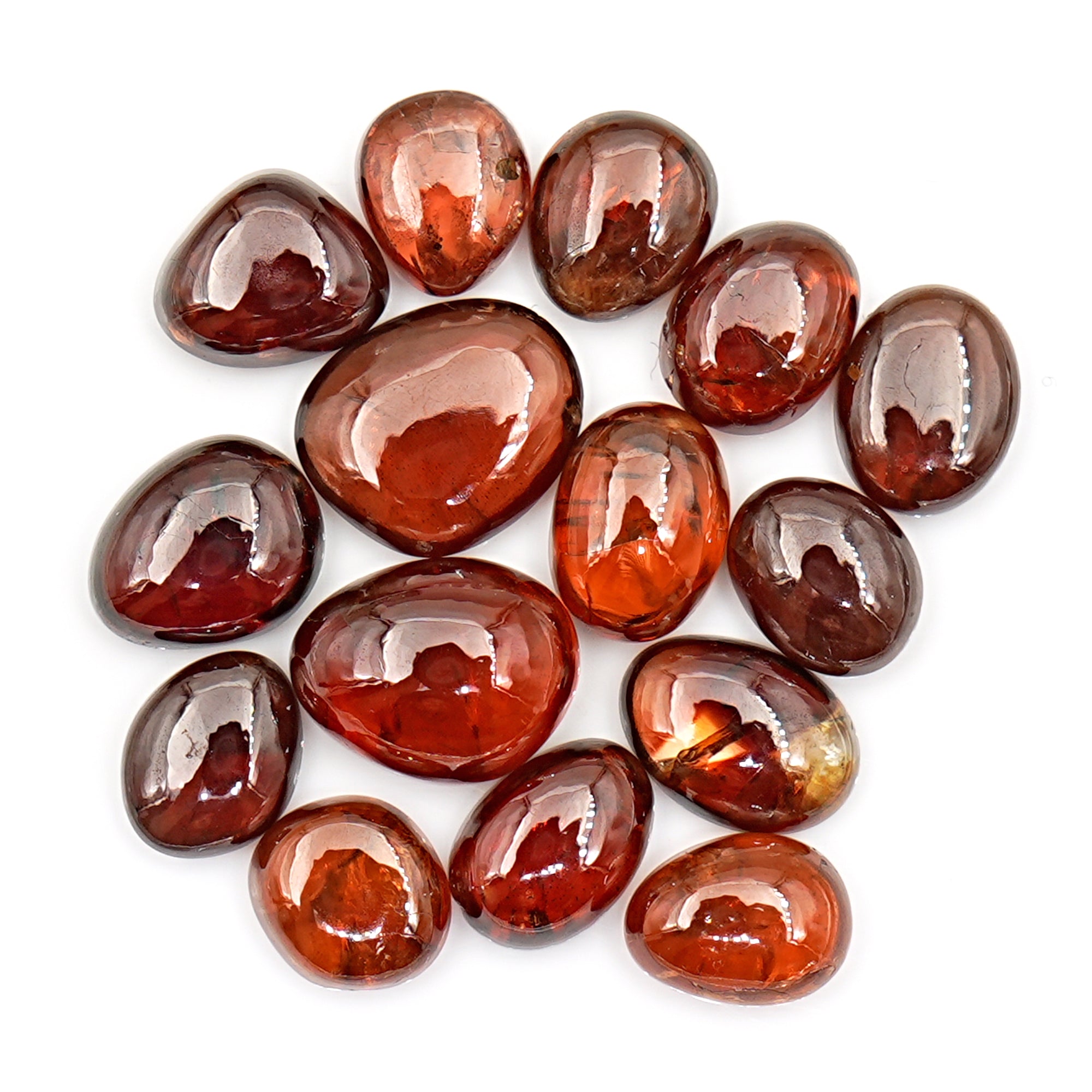 Natural Brown Zircon Cabochons | Smooth Freeform Gems For Jewelry - 15 Pieces