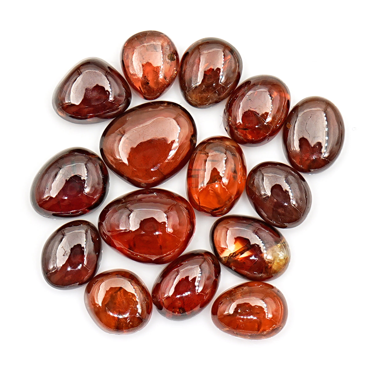 Natural Brown Zircon Cabochons | Smooth Freeform Gems For Jewelry - 15 Pieces