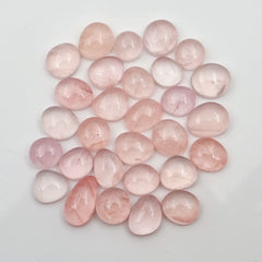 Rose Quartz Freeform Cabochon |Pink Crystal Gemstones for Jewelry Making - 29 Pices