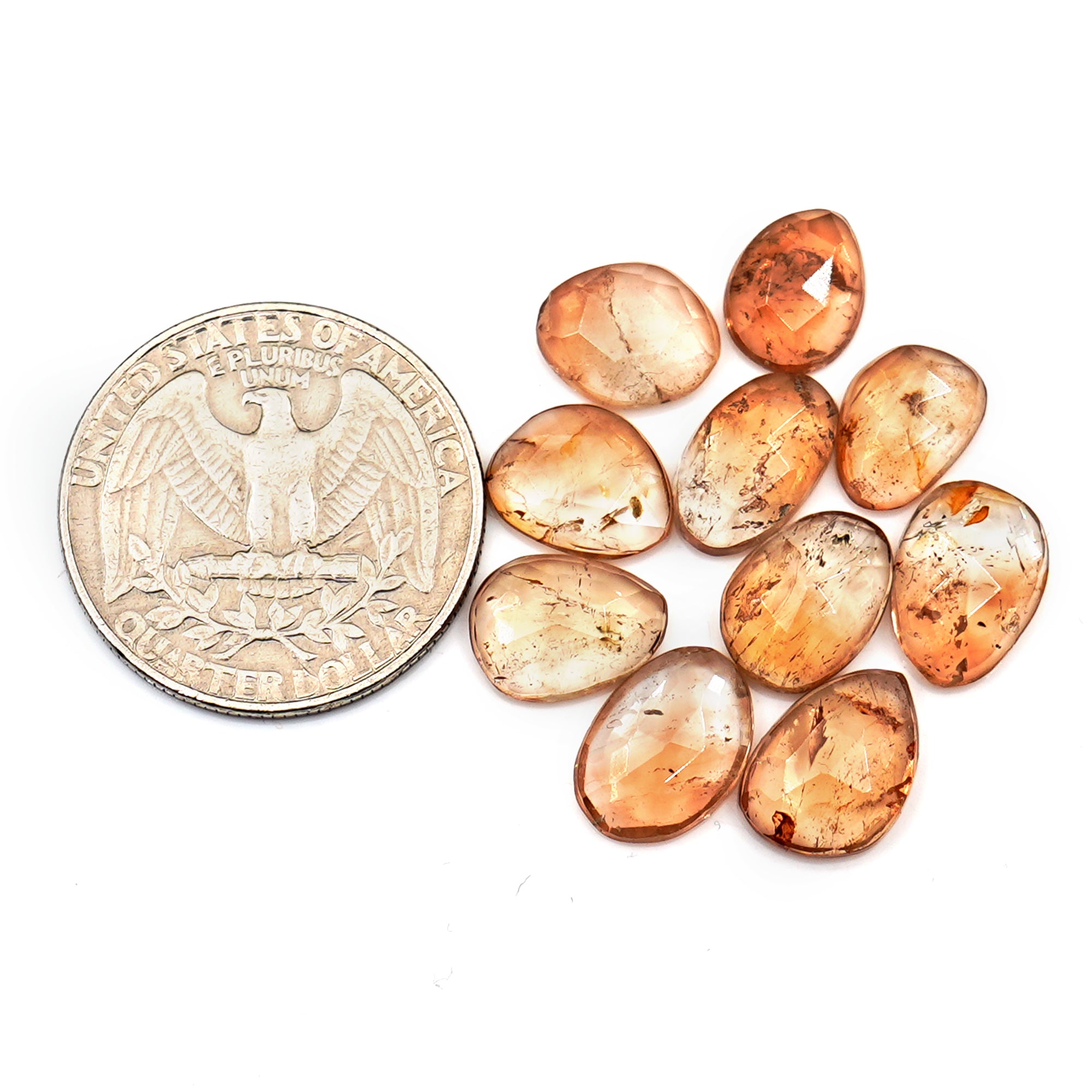 Imperial Topaz Rose Cut Gemstones | Golden Glow Freeform Cuts for Unique Jewelry