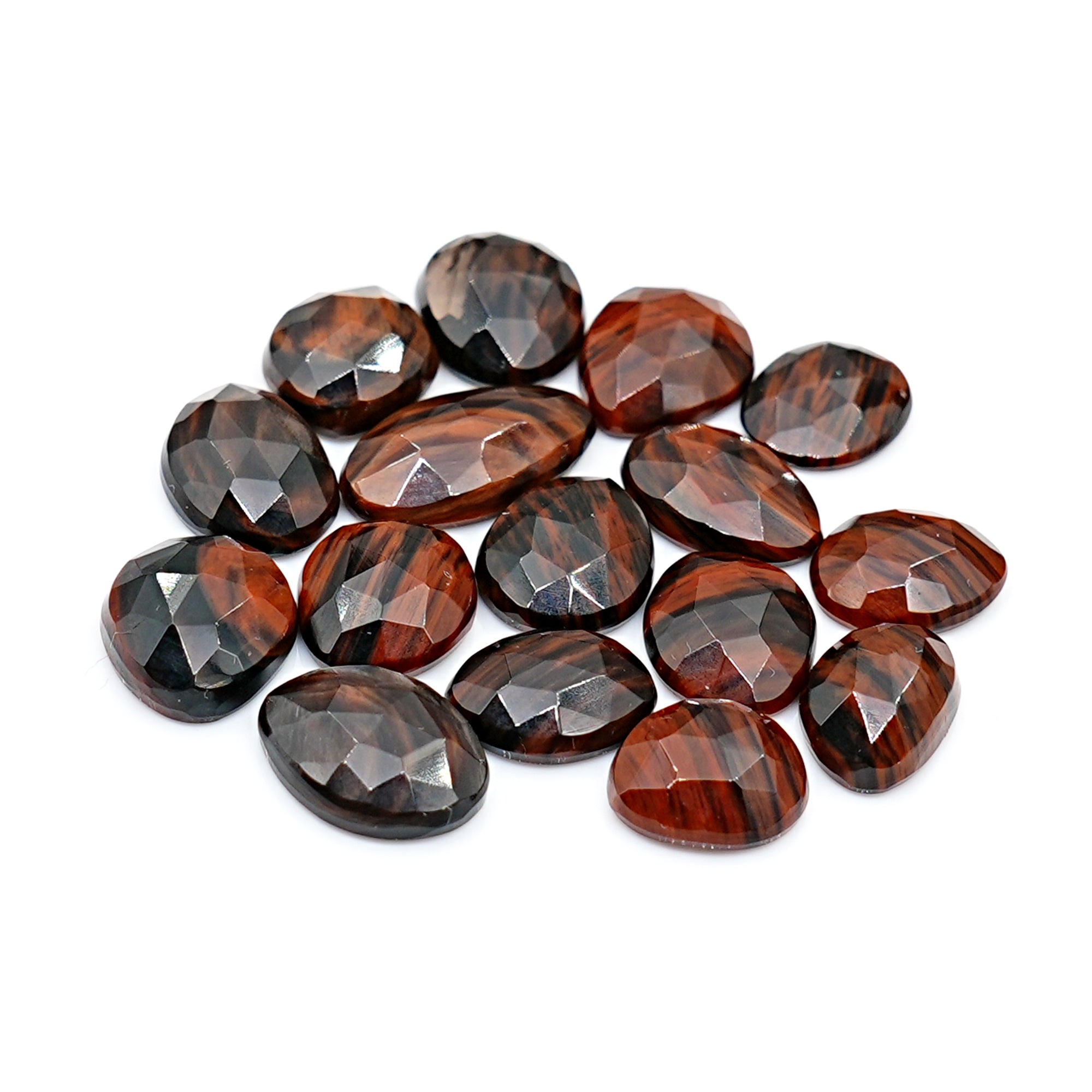 Mahogany Obsidian Rosecut Cabochons | Freeform Natural Healing Gemstones for Jewelry Making