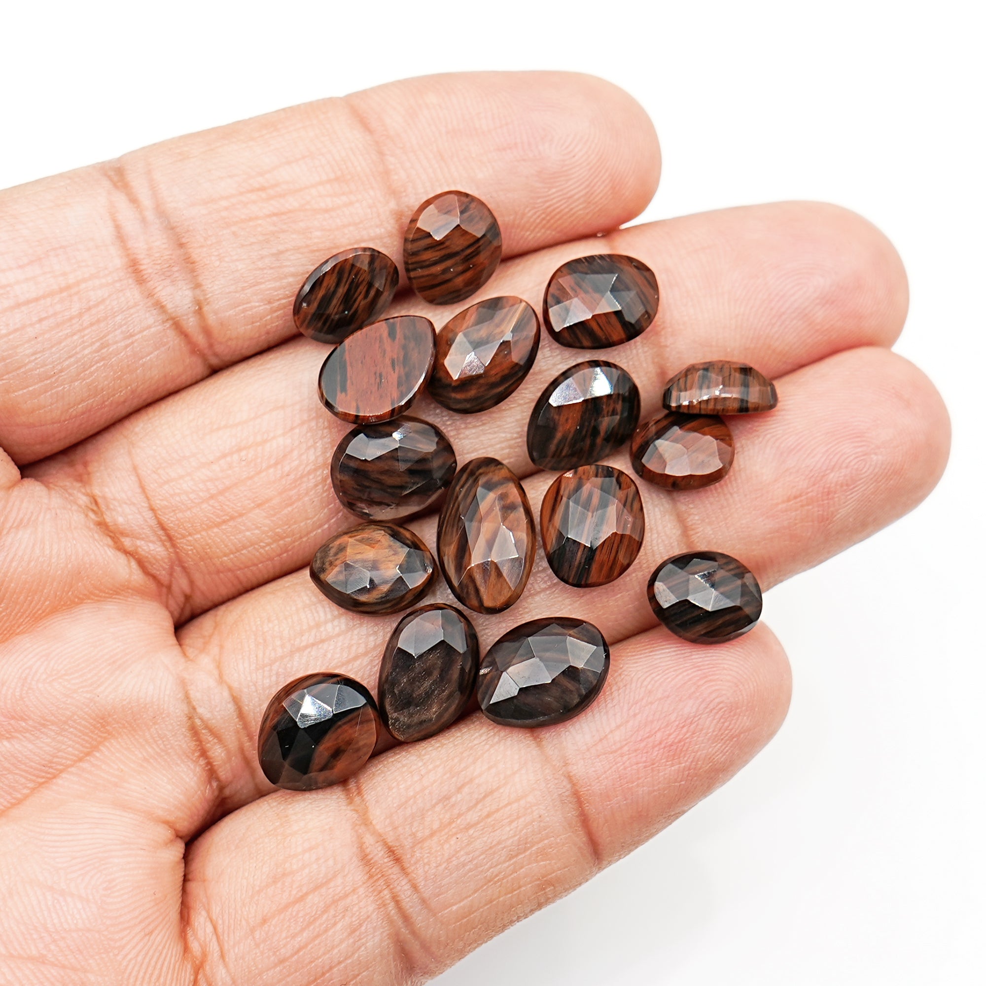 Mahogany Obsidian Rosecut Cabochons | Freeform Natural Healing Gemstones for Jewelry Making
