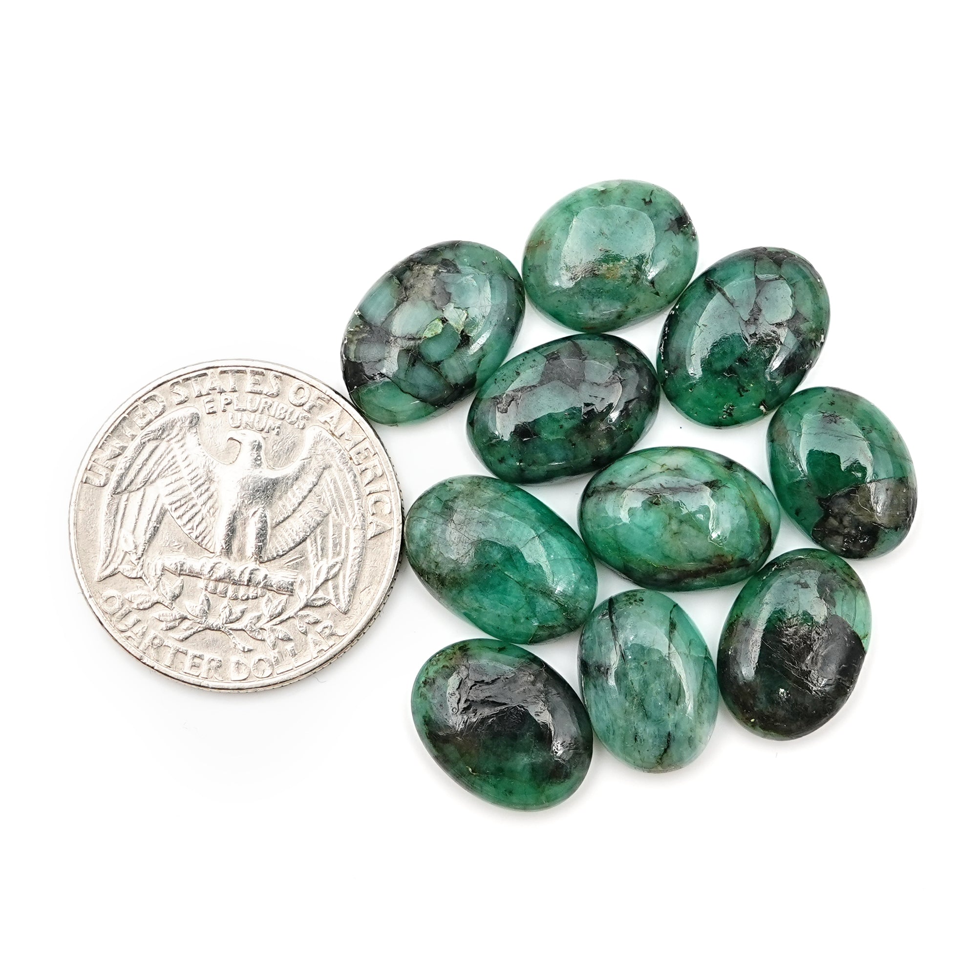 Oval Emerald Cabochons | Rich Green Natural Gemstones