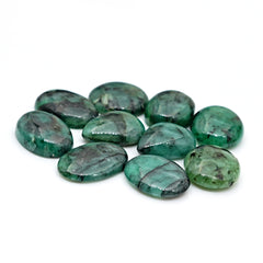 Natural Emerald Smooth Cabochons | Freeform Colombian Green Gemstone