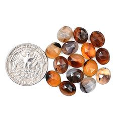 Freeform Montana Agate Rosecut Cabochon | Natural Gemstone with Unique Inclusion - 15 Pieces