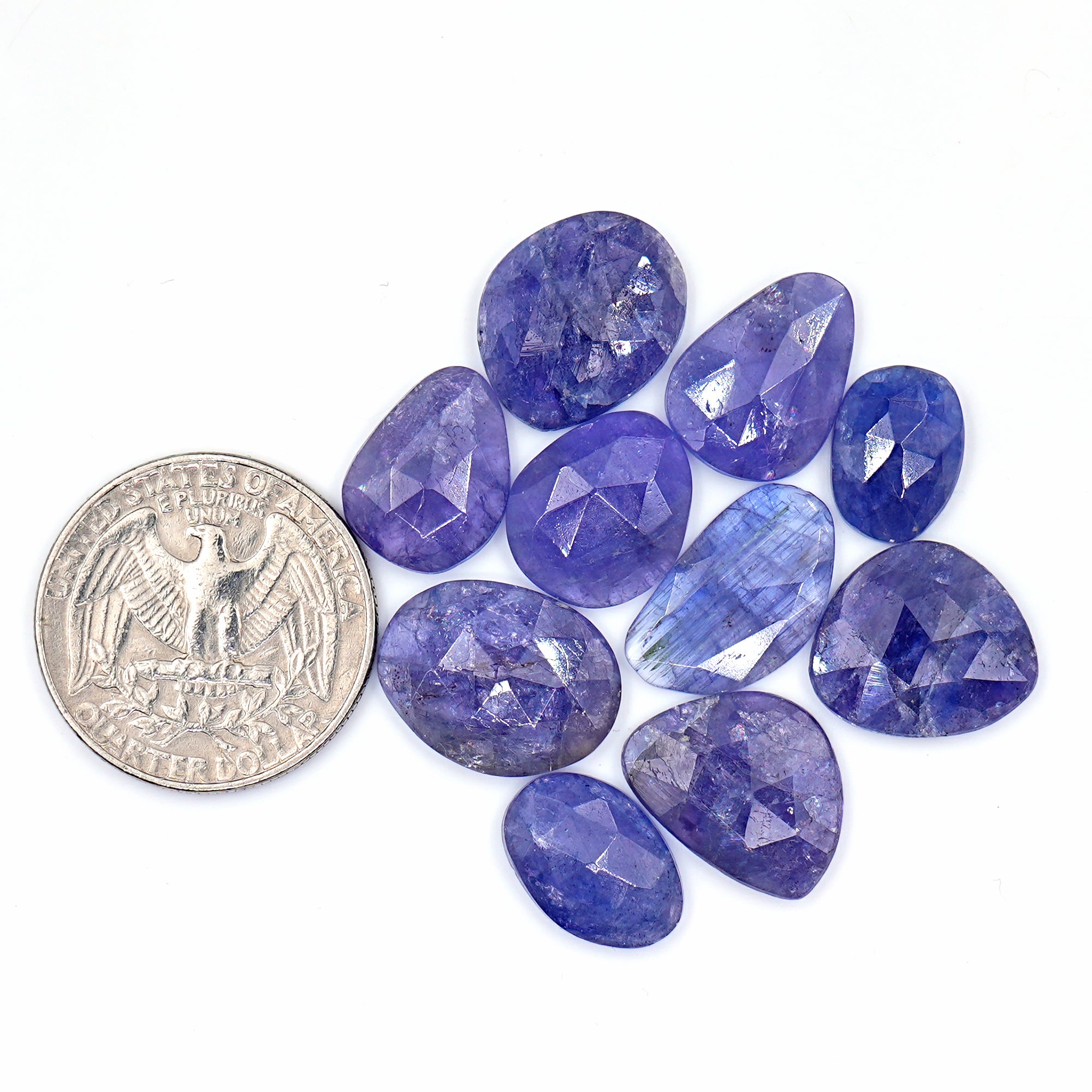 Tanzanite Rose Cut Freeform Gems | Lush Violet-Blue Brilliance Gemstones