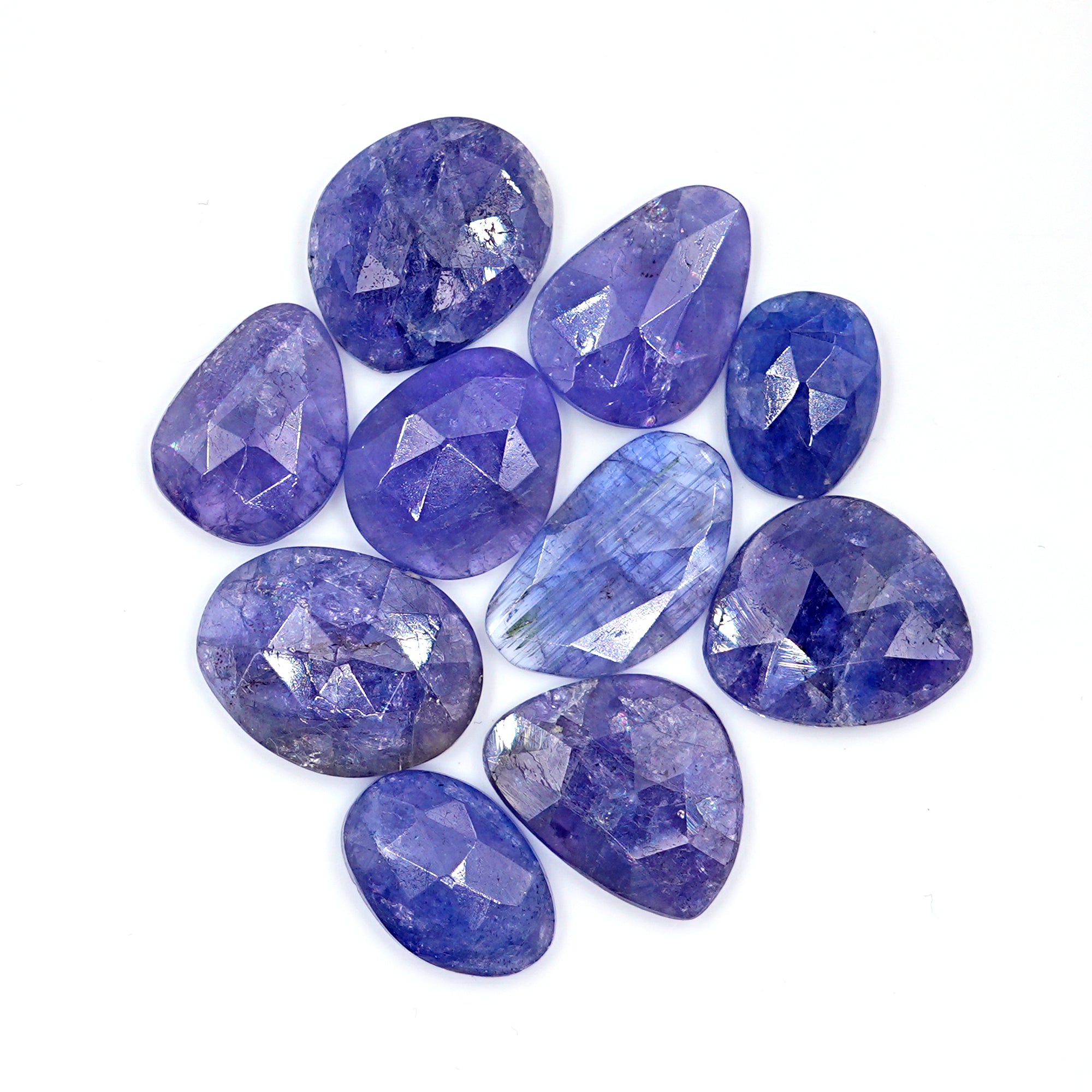 Tanzanite Rose Cut Freeform Gems | Lush Violet-Blue Brilliance Gemstones