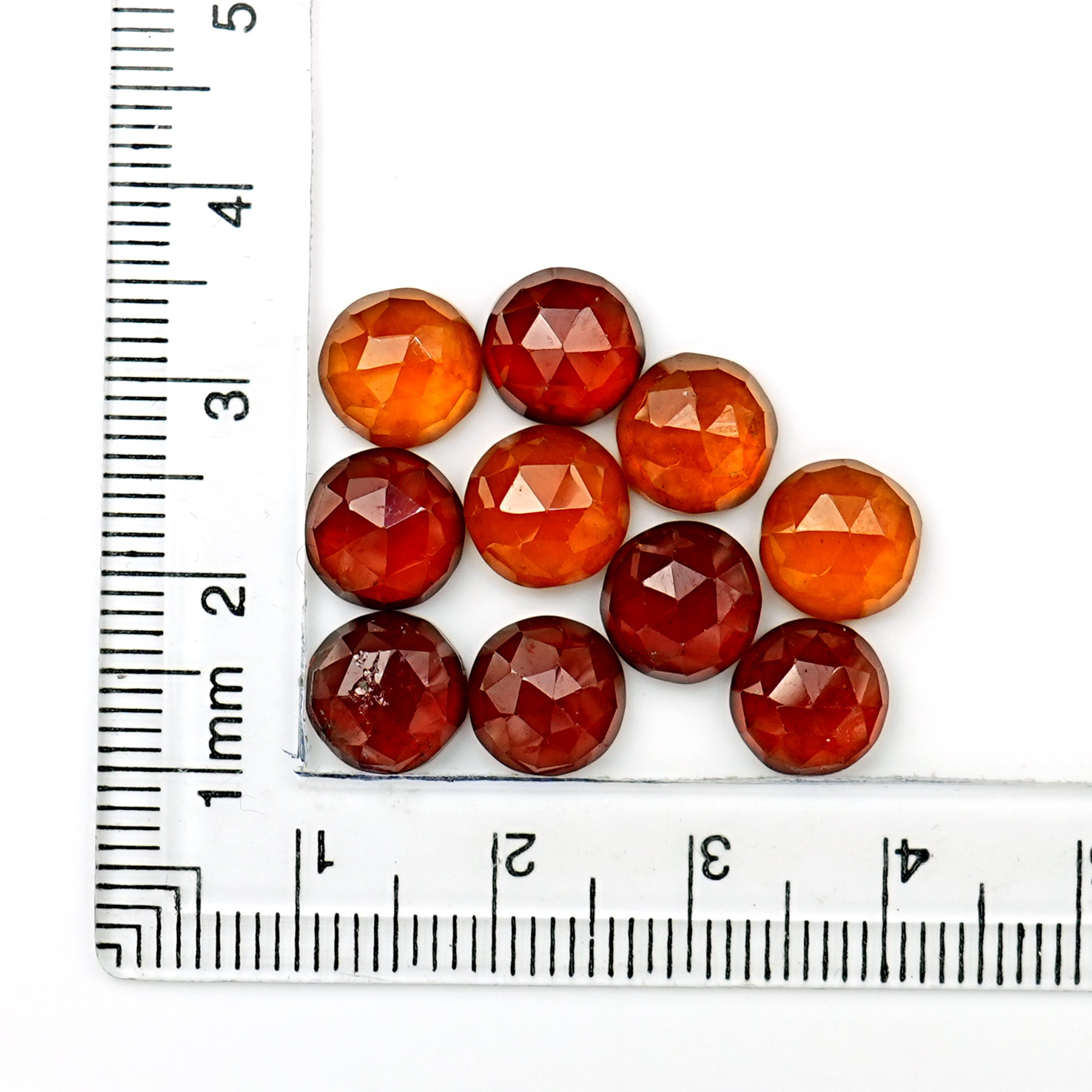 Hessonite Garnet Rose Cut Cabochons | Fiery Cinnamon Gemstone for Jewelry Making