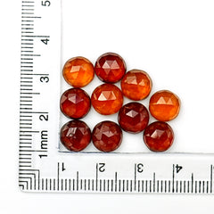 Hessonite Garnet Rose Cut Cabochons | Fiery Cinnamon Gemstone for Jewelry Making