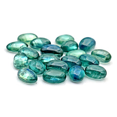 Emerald Green Kyanite Smooth Cabochon | Oval Cut Gemtones For Jewery Making - 20 Pieces