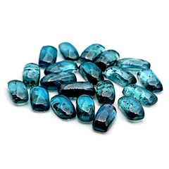 Teal Moss Kyanite Gemstones | Baguette Shape Smooth Cabochons For Jewelry Making - 20 Pieces