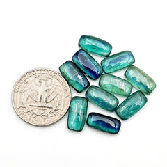 Emerald Green Kyanite Smooth Cabochon | Earthy Elegance in Every Facet - 10 Pieces