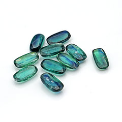 Emerald Green Kyanite Smooth Cabochon | Earthy Elegance in Every Facet - 10 Pieces