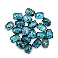 Natural Teal Moss Kyanit Smooth Cabochons | Cushion Cut Gemstone For Jewelry Making - 20 Pieces