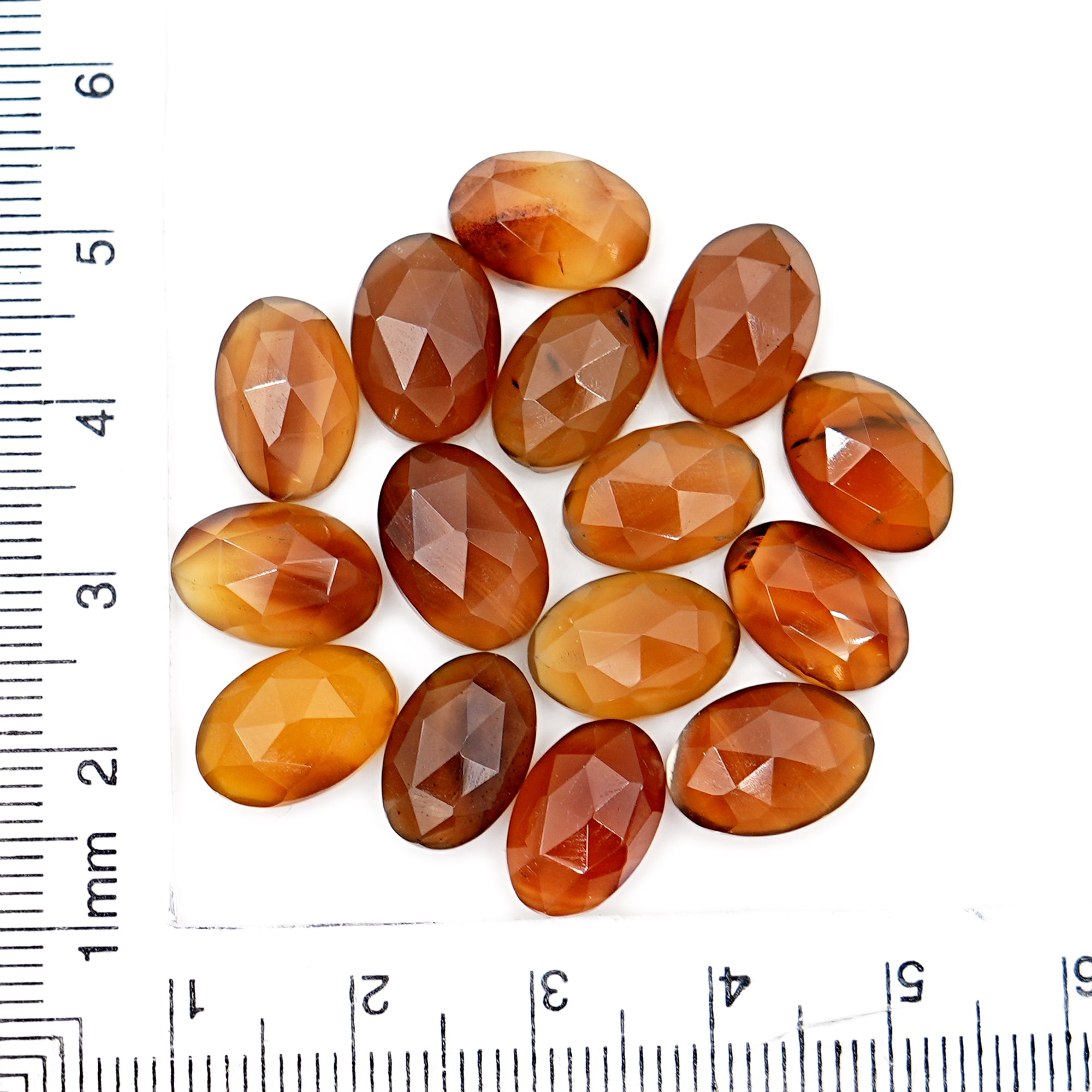 Rose Cut Montana Agate Cabochon | Natural Oval Gemstone for Jewelry Making - 15 Pieces