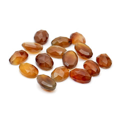 Rose Cut Montana Agate Cabochon | Natural Oval Gemstone for Jewelry Making - 15 Pieces