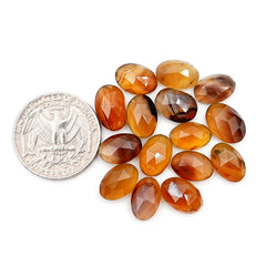 Montana Agate Rose Cut Oval Cabochon | Natural Loose Gemstone for Jewelry Making - 15 Pieces