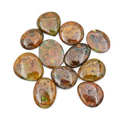 Tibetan Turquoise Smooth Cabochons |  Freeform Shape Gemstone for Jewelry Making- 11 Pieces