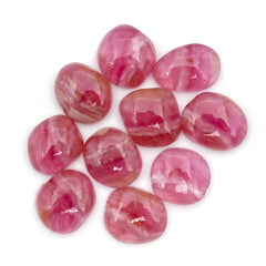 Rare Cobalto Calcite Smooth Cabochons | Pink Gemstones for Jewelry Making - 10 pieces
