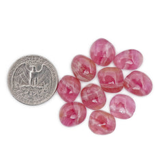 Rare Cobalto Calcite Smooth Cabochons | Pink Gemstones for Jewelry Making - 10 pieces