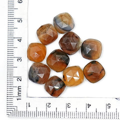 Cushion Montana Agate Rose Cut Cabochon | Natural Gemstone with Unique Inclusion - 10 Pieces