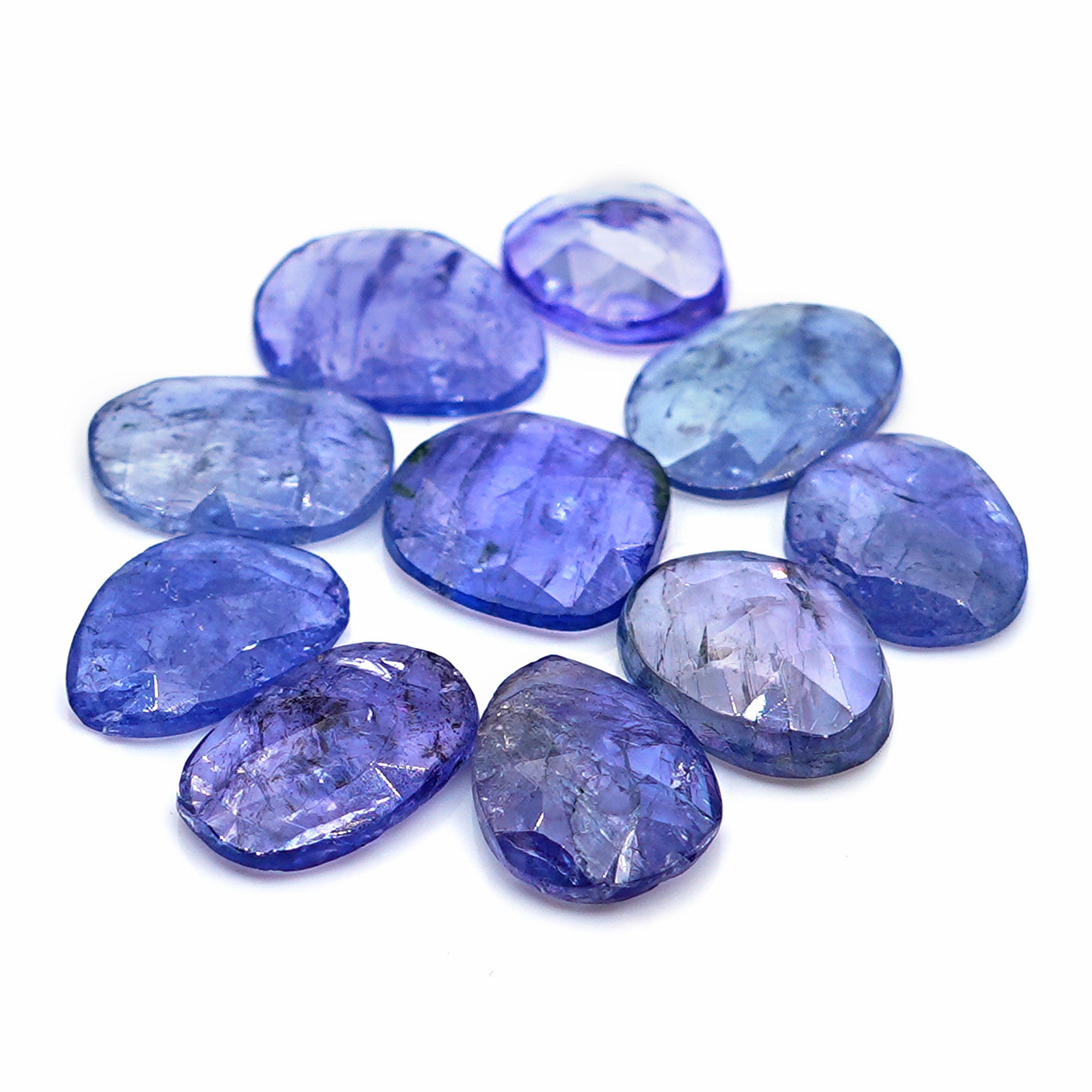 Tanzanite Rose Cut Freeform Gems | Lush Violet-Blue Brilliance Gemstones