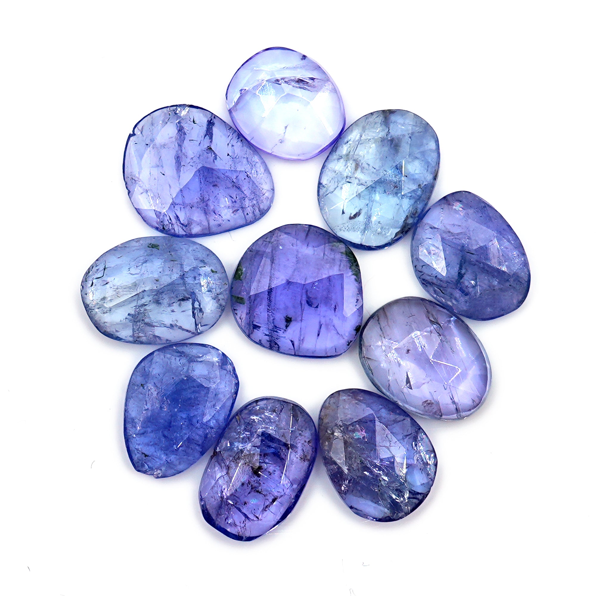 Tanzanite Rose Cut Freeform Gems | Lush Violet-Blue Brilliance Gemstones