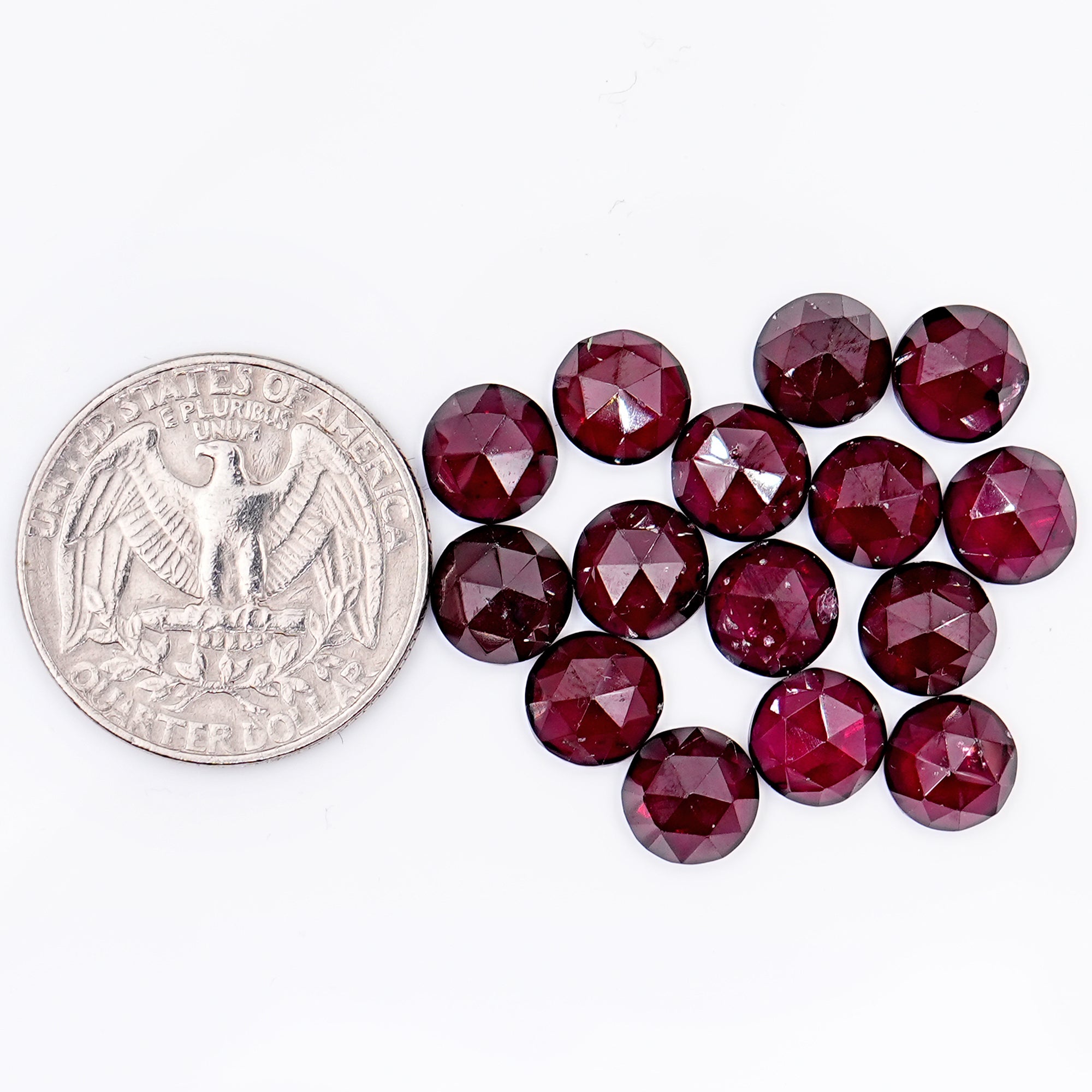 Faceted Rhodolite Garnet for jewelry making