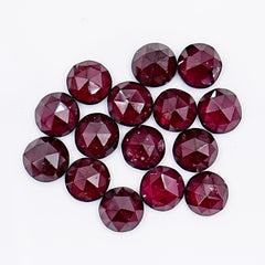 Deep plum pink freeform garnet gemstone