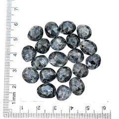 Larvikite Rose Cut Cabochon | Freeform Natural Gemstones for Jewelry Making - 20 Pieces