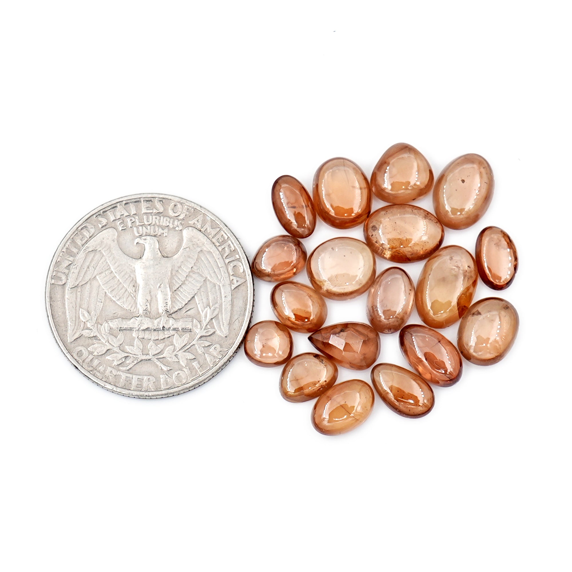 Natural Brown Zircon Cabochon | Freeform Smooth Gems For Jewelry - 18 Pieces