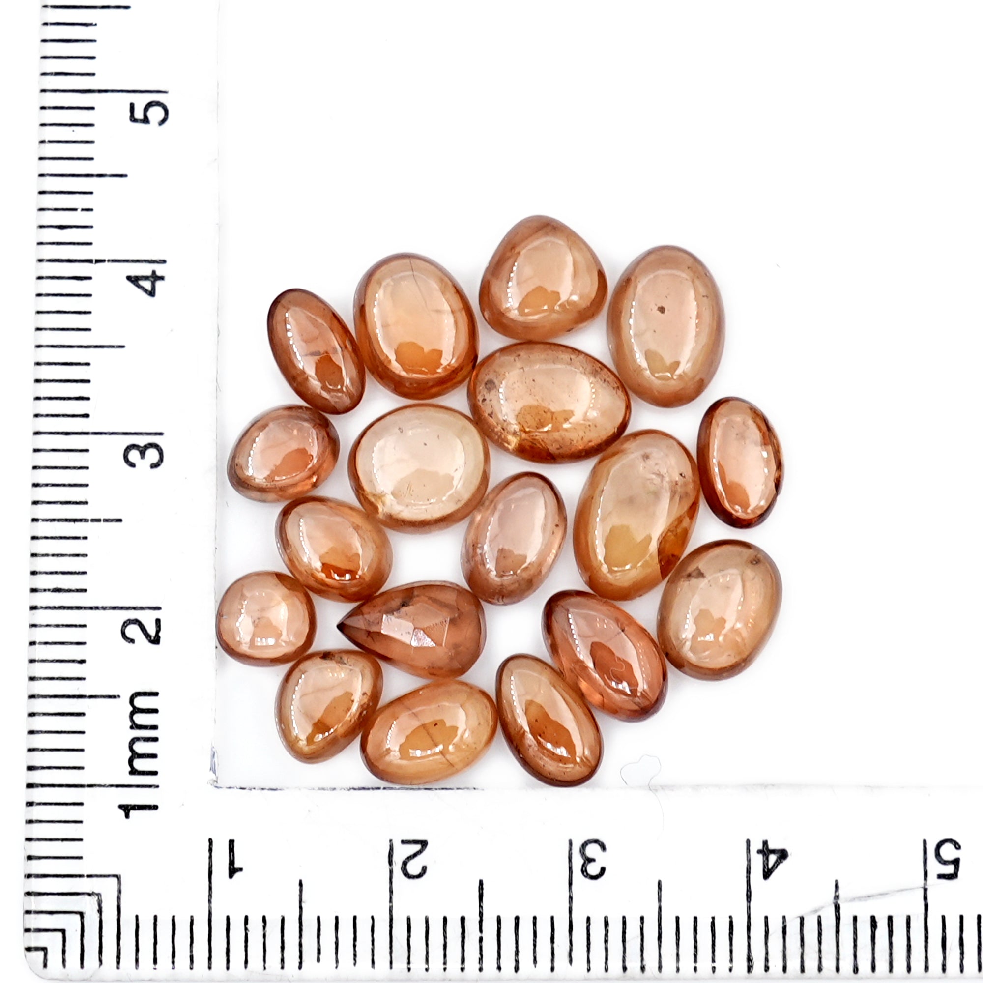 Natural Brown Zircon Cabochon | Freeform Smooth Gems For Jewelry - 18 Pieces