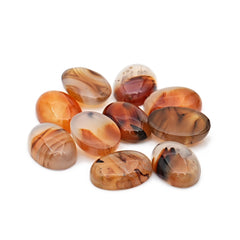 Oval Cut Montana Agate Natural Gemstones | Smooth Cabochon For Jewelry Making - 10 Pieces